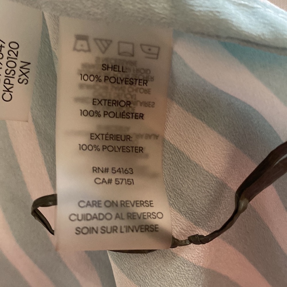 Calvin Klein mint green and white striped blouse. XL - Picture 10 of 10